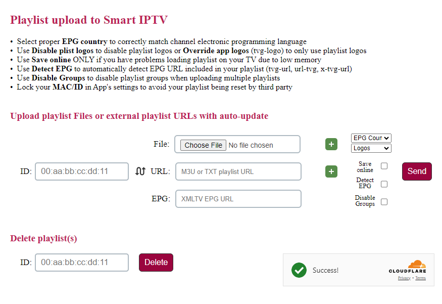 how to upload playlist smart iptv